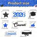 3 x Blue and Black Graduation Confetti, 200 Pcs Glitter Graduation Table Decorations 2026 for Grad Party Graduation Table Decorations