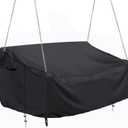 Porch Swing Cover Waterproof Outdoor Hanging Swing Cover Tear resistant All WeatherProof Patio Furniture Covers (Black, 85x45x(32-24) Inch) (56x28x(32-24) Inch)
