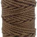 Leecogo 4.5mm Jute Rope 100 Feet Natural Craft Rope Twine String Perfect for Home Gardening Macrame Arts Crafts DIY Cat Scratching Post Replacement Repairing Recovering Cats Toy Making,Dark Brown