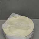 Wide Rim Soup Bowls, 18oz Rimmed Pasta Bowls Set of 4, 8 Inch Ceramic Salad Bowl, Shallow Plates, Elegant Dinner Cereal Serving - Microwave Dishwasher Oven Safe - Beige