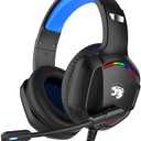 IMYB A36 Gaming Headset with Microphone for Pc, Xbox One Series X/s, Ps4, Ps5, Switch, Stereo Wired Noise Cancelling Over-Ear Headphones with Mic for Computer, Laptop, Mac, Nintendo, Gamer (Blue)