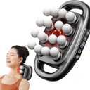 16-Drive Massage Gun Deep Tissue - 2025 Upgrade 8-Head Back Muscle Massager with 3 Modes & 30 Intensities, Portable Quiet Percussion Massager for Legs, Waist, Back, Neck, Buttocks Muscles Pain Relief