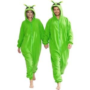 vavalad Adult Onesie Costume Halloween Christmas Cosplay Costume Women Men (Medium, Alien)