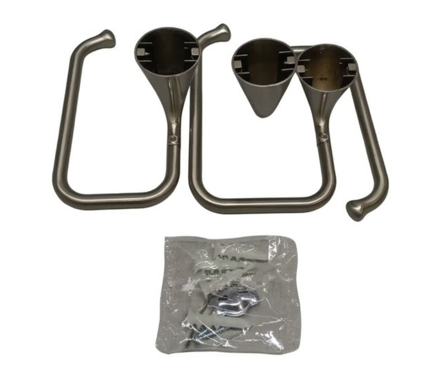 rBushed Nickel Single Curtain Rod Bracket Set