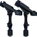 2 Pack Fishing Rod Holder with Track Mount Universal T-Shaped Screw Mounted on Rail for Kayak, Canoe, Fishing Boat