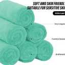 MOONQUEEN 6 Pack Premium Hand Towels - Quick Drying - Microfiber Coral Velvet Highly Absorbent Towels - Multipurpose Use as Hotel, Bathroom, Shower, Spa, Hand Towel 16 x 28 inches (Aqua Green)