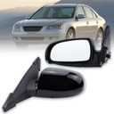 Left Driver Side Mirror Compatible with 2006 2007 2008 2009 2010 Hyundai Sonata With Power Glass Manual Folding Heated Black Replace#87610-0A000(5Pins)