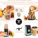 Moss & Stone Personal Smoothie Blender, Single Serve Blender for Shakes & Protein, 17oz Blend Cup & 10oz Grind Cup, Compact Mini Design for Home, Office, Gym & Travel