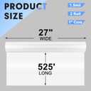 HERKKA 2 Pack Thermal Laminating Film Roll, 1" Core, 1.5 Mil Clear Laminate Rolls, 27" x 525', School Lamination