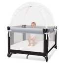 Crib Tent - Crib Net to Keep Baby in, Stop Baby from Climbing Out of Cribs, Pop Up Cribs Tent with Durable Breathable Net Double Zipper Strong Rods Installation Convenience
