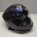 KYPARA Motorcycle Dual Visor Flip up Modular Full Face Helmet with DOT Certification of Impressionism (BlueChameleon, L)