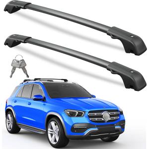 Roof Rack Cross Bars 220lbs Compatible with Mercedes Benz GLE 2015-2025 with Raised Side Rails, Heavy Duty Aluminum Lockable Roof Rails Crossbars Cargo (Not for Panoramic sunroof)