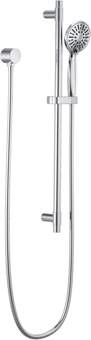 Delta Faucet Slide Bar Hand Held Shower with Hose, Chrome Handheld Shower Head, Slide Bar Hand Shower, Handheld Shower, Detachable Shower Head, Chrome 51361