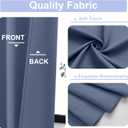 Simplebrand Ava Denim Blue Blackout Curtains for Bedroom, 72 Inch Length, 2 Panels, Privacy Thermal Insulated Rod Pocket Curtains for Patio, French Door, W40 x L72 Inch