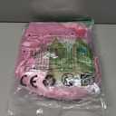 Princess Peach Costume Adult Women Super Mario Themed Party Fancy Dress Up Short Puff Sleeve Long Maxi Dresses + Gloves + Crown 3Pcs Fairy Outfit Halloween Christmas Carnival Cosplay Pink L