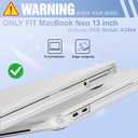 2 x May Chen Compatible with MacBook Neo 13 inch Model A3404 2026 Release, Slim & Lightweigh Frosted Finish Protective Case with Keyboard Cover&Screen Protector, Frosted Transparency