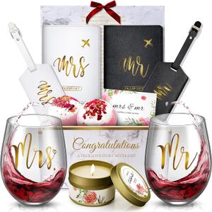 Yorktend Wedding and Engagement Gift for Couples - Valentine's Day, Bride and Groom, Newlywed Mr and Mrs, Honeymoon Essentials, Anniversary, Just Married, Travel
