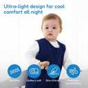 TotAha Light Sleep Sack 6-12 months 3 Pack, Breathable, Buttery Soft Wearable Blanket Baby Sleeping Bag with 2-way Zipper, 0.5 TOG