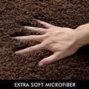 MIULEE Brown Bathroom Rugs Set 2 Piece, Soft Absorbent Microfiber Bath Mat Set, Non Slip Quick Dry Machine Washable Plush Shaggy Bath Rugs for Bathroom Floor, Tub and Shower, 16x24 inches