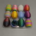 12PCS 3D Printed Dragon Eggs with Dragon Inside, Easter Basket Stuffers for Teens, Easter Gifts for Kids, Easter Basket Filler Ideas, Prefilled Easter Eggs Bulk, Easter Egg Fillers Toys for Boys Girls, Small