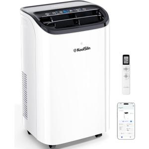 16,000 BTU Inverter Portable Air Conditioner, Cools Up to 800 Sq.Ft, Auto-Evaporation, Low Noise AC Unit with APP & Remote Control for Large Room, Office, Garage, White