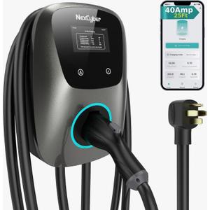 Level 2 EV Charger(WiFi APP/Plug-Play), 40A Nema 14-50 Plug, 25ft Cable ETL Certified, Home Level 2 EVSE Car Charger w/ J1772 Connector, Electric Vehicle Charging Stations (40)