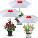 3 Pack Plant Umbrellas for Outdoor Plants, 27 inch, 90% Sunlight-Blocking Garden Umbrella Shade for Potted Plants and Garden Beds, Garden Plant Sunshade Cloth for flower, Sun Shade for Plants