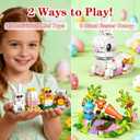 Prefilled Easter Eggs with Bunny Building Toys | Easter Basket Stuffers Fillers for Kids Gifts, Egg Hunt Prizes, Party Favors & Decorations for Boys & Girls
