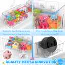 Lysam Bath Toy Storage 2 Packs, Large Bath Toy Holder with 3 Compartment, Quick Dry Bathtub Toy Organizer, Bath Tub Toy Net, Shower Toy Basket & Bin, Bathroom Accessories for Baby,Toddler,KidsClear