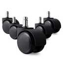 2 inch Office Chair Wheels Heavy Duty Replacement Casters, Universal Standard Stem Fits 99% of Chairs, Smooth & Quiet Roll on All Floors, 200 lbs Load Capacity per Wheel, Set of 5