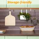 4 Pcs Wood Pizza Peel, 12 Inch Natural Cutting Board with Handle Large Cutting Board Pizza Spatula Paddle for Restaurant Baking Homemade Bread Fruit Vegetables Cheese