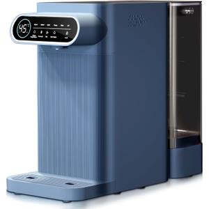 PUREPLUS Countertop Reverse Osmosis Water Filtration System, 5 Stage Countertop Water Filtration, Portable Instant Hot Water Dispenser, No Installation Required, Blue