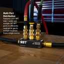 SST - Air Manifold - 1/2" NPT Inlet and 1/4" NPT Outlet - Multi-Port Function - Air Compressor Fittings - (3 Position)