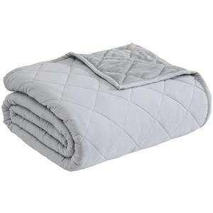 Eddie Bauer - King Blanket, Soft & Cozy Bedding, Quilted Home Decor (Classic Solid Grey, King) King Set Of 3