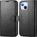 TUCCH Wallet Case for iPhone 14, [RFID Blocking] [4 Card Slots] TPU Interior Protective Case, Magnetic Folio Shockproof PU Leather Stand Flip Cover Compatible with iPhone 14 6.1 5G, Textured Black