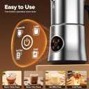 Milk Frother and Steamer, 4-in-1 Automatic Electric Milk Frothers, 900ml Detachable Stainless Steel Jug with Latte Art Spout, Hot & Cold Foam Maker for Coffee, Lattes, Cappuccinos