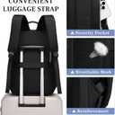 School Backpack for Teen Girls - Cute College Backpacks Student Bookbag Travel Back Pack for Women with USB Charger 17 inch Laptop Bags Anti-theft Casual Daypack (Black)