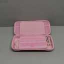 Younik Switch 2 Case Compatible with NS Switch 2 (2025), Carrying Case with 19 Game Card Slots, 4 in 1 Switch 2 Accessories Includes Shoulder Strap, Wrist Strap & Stickers (Pink)