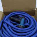 Garden Hose 100ft  Lightweight, Kink-Free & Leak-Proof Water Hose with 10-Function Spray Nozzle and 3/4" Solid Brass Fittings  Flexible Outdoor Hose for Yard, Garden, Lawn & Car Wash (Blue)