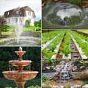 20W Solar Fountain Pump, 350GPH Submersible Solar Pond Pump with Adjustable Flow & 4 Nozzles, Anti-Clog Barrier Bag for Bird Bath, Outdoor Pond, Garden Water Features, Pool