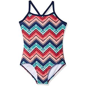 Kanu Surf Girls' Layla Beach Sport Banded 1 Piece Swimsuit, Size 8