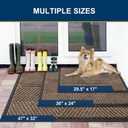 Smiry Front Door Mat Outside Entrance, Heavy Duty Sturdy Natural Rubber Doormat, Trap Dirt and Moisture, Easy Clean Low Profile Mats for Indoor Outdoor Entry, Irregular Triangle (33x21, Brown)