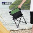 Byliable Kids Camping Chair, Kids Folding Chair for Outdoor, Lightweight Backpacking Chair, Armless Foldable Lawn Chair for Outdoor Camping Hiking Beach Sports and Picnic, Green, with Carry Bag