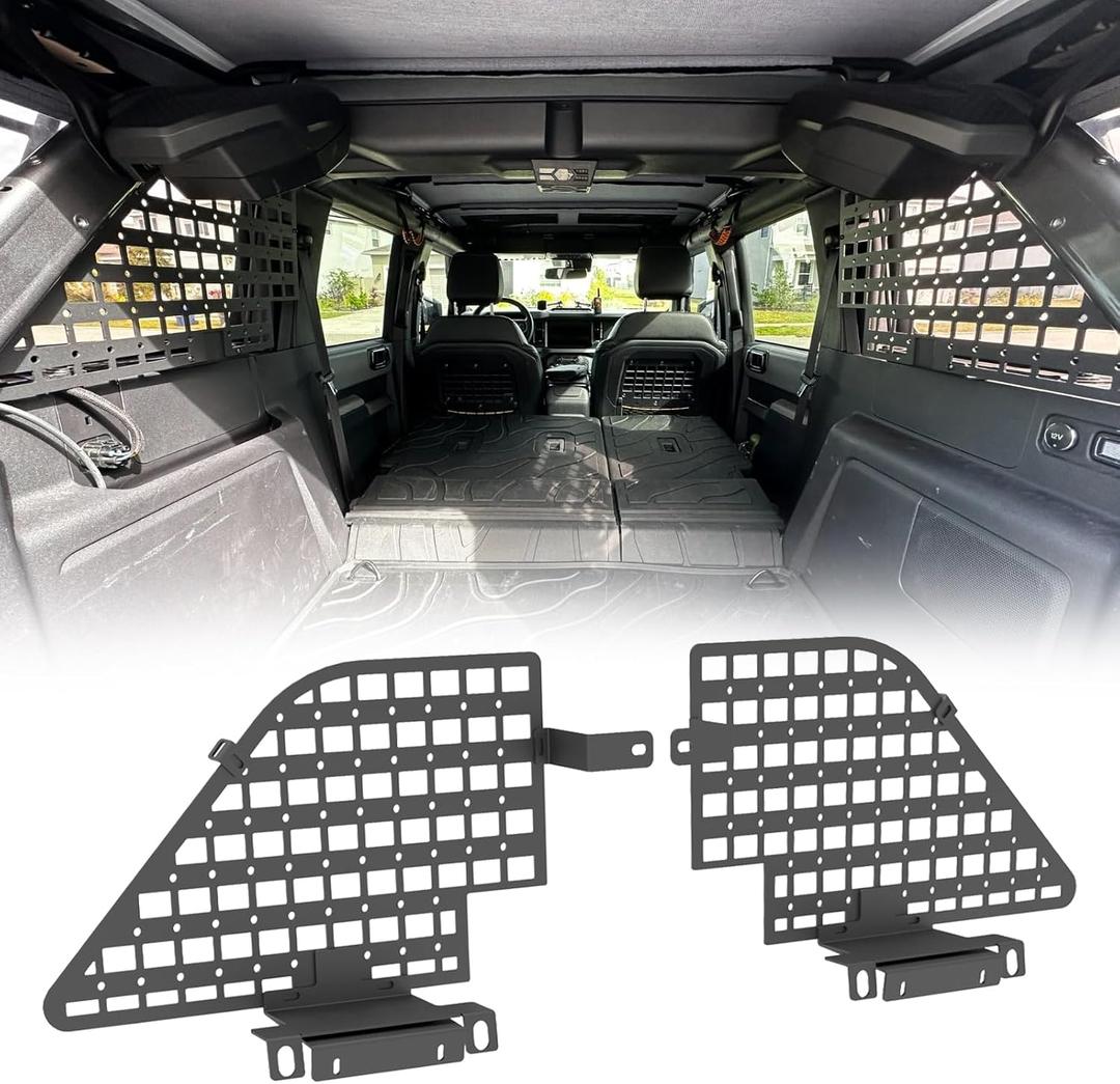 Rear Window MOLLE Panel Modular Storage Panel System fit for Bronco 4 Door 2021-2025