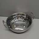Vinod Cookware Induction Friendly Kadai With Lid Silver 3.4 Litres, Stainless Steel, IKD 24