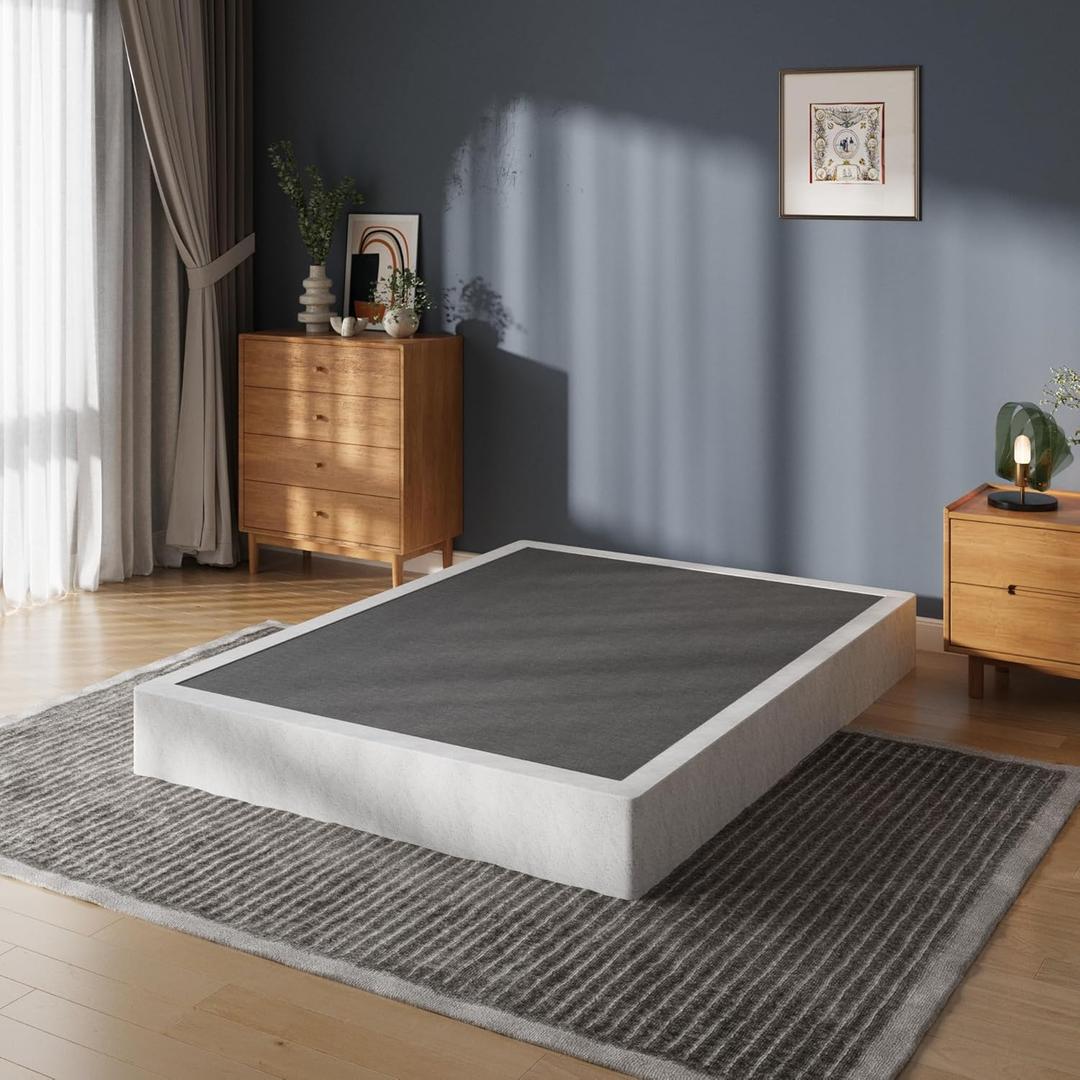 9 Inch Box Spring for Queen Bed Bases - Heavy Duty Metal Mattress Foundation with Fabric Cover,3000 lbs Capacity,High Profile Queen Box Spring Only,Noise Free,Easy Assembly