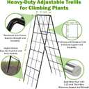 2 Pack 50" Tall A Frame Trellis for Climbing Plants Outdoor (50" X 17") Heavy Duty Garden Adjustable Trellis, Metal Trellis for Cucumbers, Beans, Tomatoes, Grapes, and Vining Vegetables