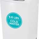 BLACK+DECKER 0.9 Cu. Ft. Portable Washer, 6.6 lb. Capacity Washing Machine for Homes & Apartments, 5 Wash Cycles, Quick Connect Sink Adapter and Drain Hose Included, LED Display, BPWM09W, White