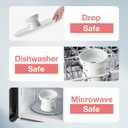 Necoichi Raised Cat Food Bowl  Ceramic Elevated Cat Bowl for Whisker & Neck Fatigue, Dishwasher Microwave Safe  Non-Slip & Anti Vomiting Ergonomic Design (Cats, Large, 2-Cup Capacity)