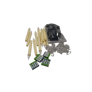 Electric Candles with Candlesticks 12pc